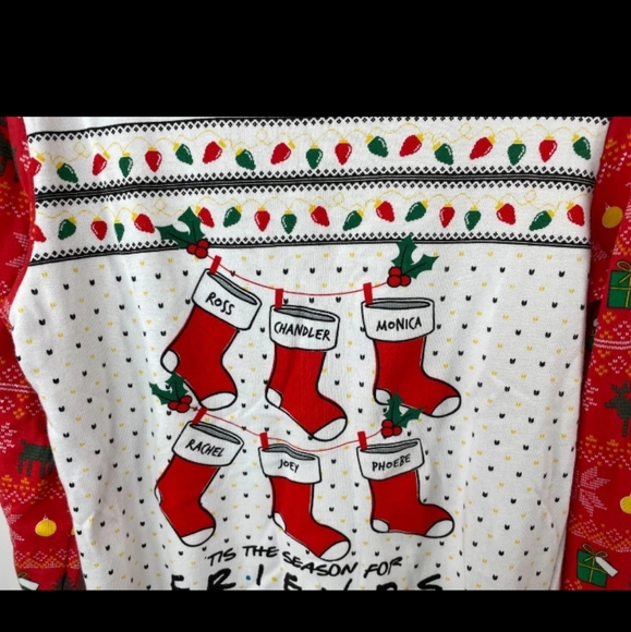 FRIENDS TV Show Ugly Christmas Sweatshirt Women's Size XS Stockings Pullover - Picture 8 of 10